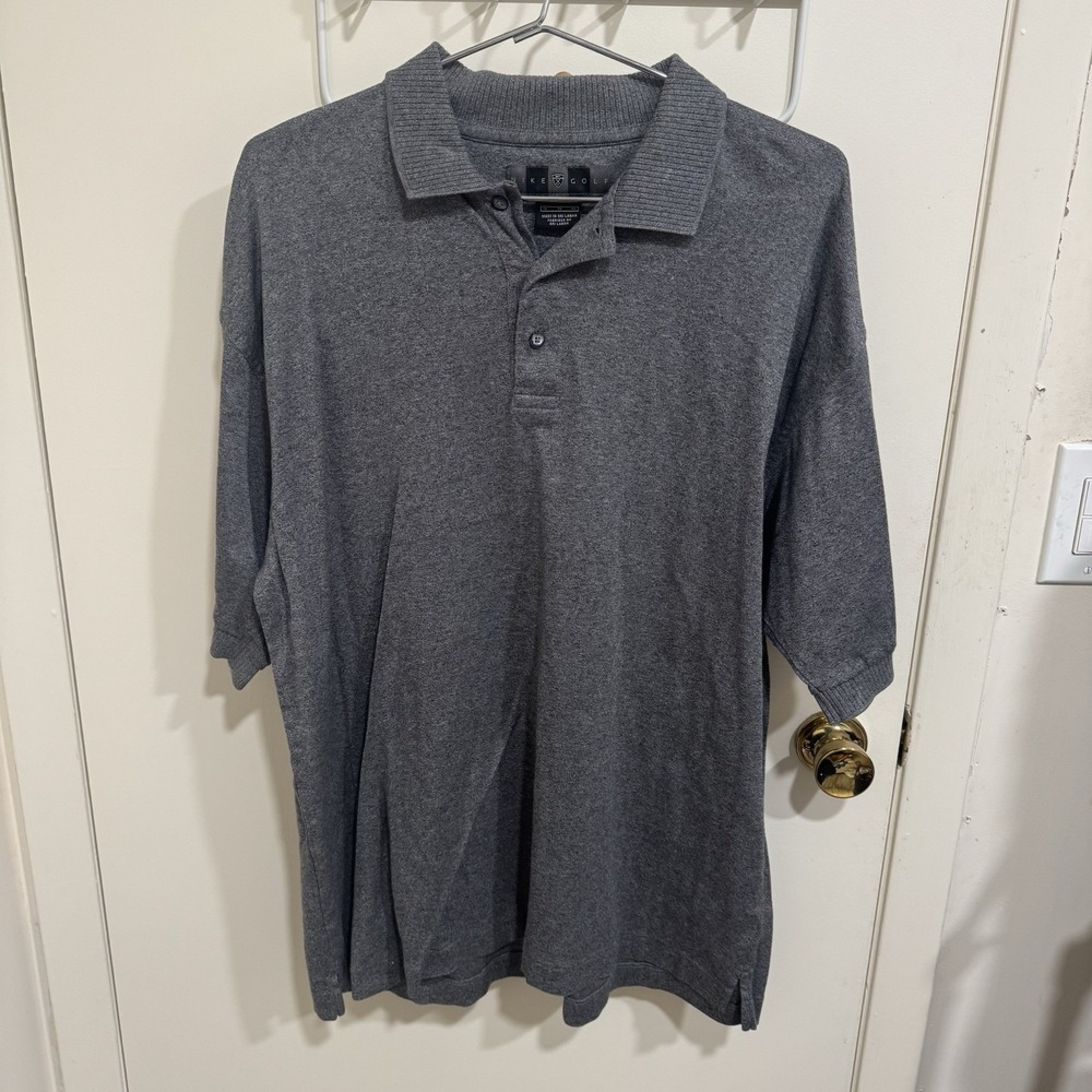 Vintage Y2K Nike Gray Golf Casual Polo Shirt Men's Size X-Large XL